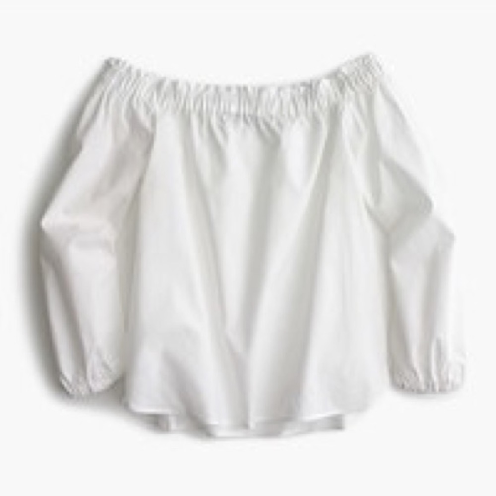 J Crew off-the-shoulder blouse